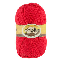 Пряжа ADELIA " LUCAS" 70% шерсть, 30% акрил 5 * 100 г 218 м №24 св. красный. Цена за упаковку 5 шт