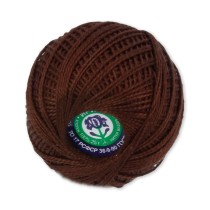 Пряжа ПНК Кирова " Ирис" 100% мерсеризованный хлопок 25 г 150 м №5710 коричневый. Цена за упаковку 20 шт