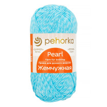 Пряжа Пехорская ПТ " Жемчужная" 50% хлопок, 50% вискоза 100 г 425 м №063 льдинка. Цена за упаковку 5 шт