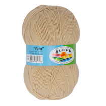 Пряжа ALPINA " VERA" 55% акрил, 45% хлопок 5 * 100 г 280 м №30 бежевый. Цена за упаковку 5 шт