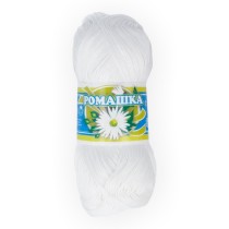 Пряжа ПНК Кирова " Ромашка" 100% мерсеризованный хлопок 75 г 320 м №0101 ( 001) БЕЛЫЙ. Цена за упаковку 4 шт