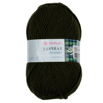 Пряжа Пехорская ПТ " Удачная" 50% шерсть, 50% акрил 100 г 250 м №013 т. оливковый. Цена за упаковку 5 шт