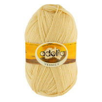 Пряжа ADELIA " JESSICA" 67% шерсть, 33% полиэстер 5 * 100 г 260 м №03 желтый. Цена за упаковку 5 шт