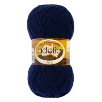 Пряжа ADELIA " LIRA" 100% акрил 10 * 50г 200 м №17 т. синий. Цена за упаковку 10 шт