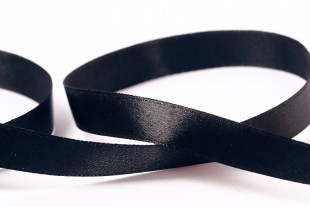 Лента атласная 12 мм 33 м ±2 м №113 черный