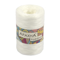 Пряжа ARACHNA " Raffia" 100% полипропилен 5 * 50г ± 10 г 200 м №01 БЕЛЫЙ. Цена за упаковку 5 шт