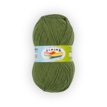 Пряжа ALPINA " VERA" 55% акрил, 45% хлопок 5 * 100 г 280 м №41 зеленый. Цена за упаковку 5 шт