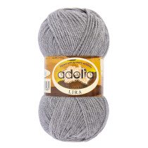 Пряжа ADELIA " LIRA" 100% акрил 10 * 50г 200 м №19 серый. Цена за упаковку 10 шт