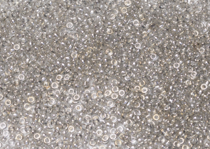 Бисер Япония MIYUKI Seed Beads 15/0 100г 1881 серебро серое золото прозрачный блестящий