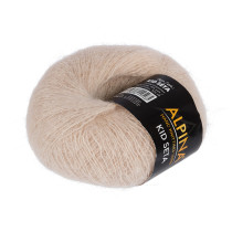Пряжа ALPINA " KID SETA" 70% кид мохер, 30% шелк 25 г 225 м №03 бежевый. Цена за упаковку 4 шт