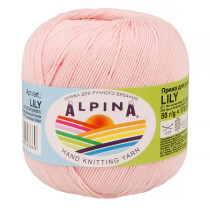 Пряжа ALPINA "LILY" 100% мерсеризованный хлопок 10 * 50г 175 м №004 розовый. Цена за упаковку 10 шт
