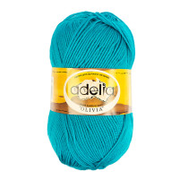 Пряжа ADELIA " OLIVIA" 60% акрил, 40% шерсть 5 * 100 г 250 м №06 бирюза. Цена за упаковку 5 шт