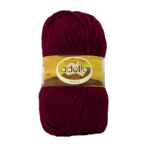 Пряжа ADELIA " RADA" 100% акрил 10 * 100 г 80 м №014 т. бордовый. Цена за упаковку 10 шт