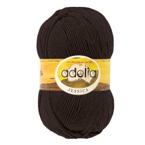 Пряжа ADELIA " JESSICA" 67% шерсть, 33% полиэстер 5 * 100 г 260 м №14 коричневый. Цена за упаковку 5 шт
