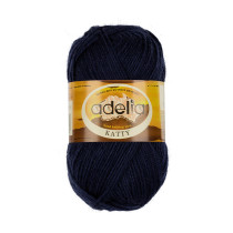 Пряжа ADELIA " KATTY" 100% шерсть 10 * 50г 150 м №18 т. джинсовый. Цена за упаковку 10 шт