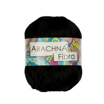 Пряжа ARACHNA " Fibra" 100% полиэфир 10 * 50г 200 м №02 ЧЕРНЫЙ. Цена за упаковку 10 шт