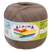 Пряжа ALPINA "LILY" 100% мерсеризованный хлопок 10 * 50г 175 м №232 серый. Цена за упаковку 10 шт