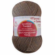 Пряжа из Троицка " Шотландский твид" 100% шерсть 10 * 100 г 360 м №1019 Серобежевый меланж. Цена за упаковку 10 шт