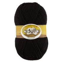Пряжа ADELIA "ZOLTAN" 100% шерсть 5 * 100 г 115 м №177 ЧЁРНЫЙ. Цена за упаковку 5 шт.
