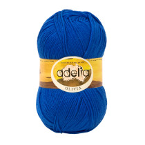 Пряжа ADELIA " OLIVIA" 60% акрил, 40% шерсть 5 * 100 г 250 м №07 синий. Цена за упаковку 5 шт