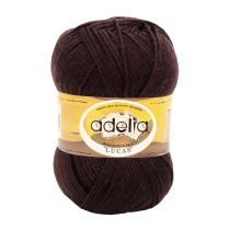 Пряжа ADELIA " LUCAS" 70% шерсть, 30% акрил 5 * 100 г 218 м №30 т. коричневый. Цена за упаковку 5 шт