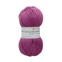 Пряжа Пехорская ПТ " Кроссбред Бразилии" 50% мериносовая шерсть, 50% акрил 100 г 500 м №179 фиалка. Цена за упаковку 5 шт