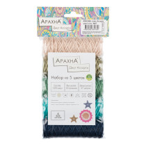 Пряжа ARACHNA "Jute" Ассорти 100% джут 5 х 30 г 27 м № 07. Цена за упаковку 5 шт