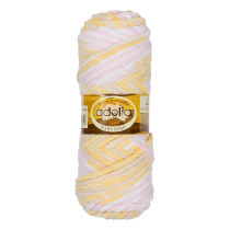 Пряжа ADELIA " BABY MIMI" 100% полиэстер 5 * 100 г 80 м №04 белый- бежевый- желтый- св. розовый. Цена за упаковку 5 шт