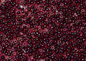 Бисер Япония MIYUKI Seed Beads 15/0 100г 0367 рубин радужный гранатовая линия внутри