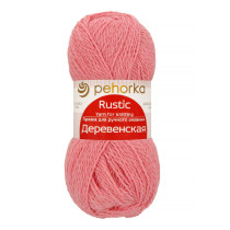 Пряжа Пехорская ПТ " Деревенская" 100% шерсть 100 г 250 м №125 камелия. Цена за упаковку 10 шт