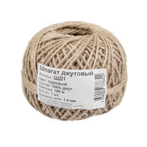Шпагат джутовый ШД1 100% джут 1. 4 мм 109 я 100 м суровый