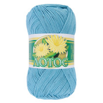 Пряжа ПНК Кирова " Лотос" 100% мерсеризованный хлопок 100 г 250 м №2706 голубой. Цена за упаковку 8 шт
