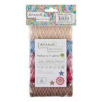 Пряжа ARACHNA "Jute" Ассорти 100% джут 5 х 30 г 27 м № 03. Цена за упаковку 5 шт