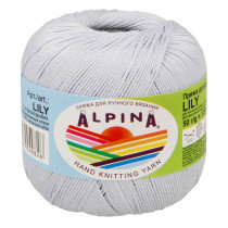 Пряжа ALPINA "LILY" 100% мерсеризованный хлопок 10 * 50г 175 м №747 св.голубой. Цена за упаковку 10 шт