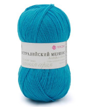 Пряжа Пехорская ПТ " Австралийский меринос" 95% мериносовая шерсть, 5% акрил 100 г 400 м №583 бирюза. Цена за упаковку 5 шт