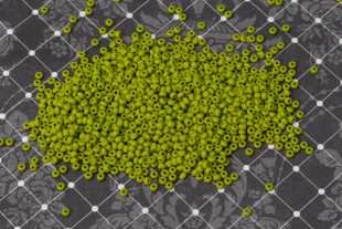 Бисер Чехия круглый 10/0 50г 53430 оливковый матовый