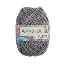 Пряжа ARACHNA "Jute" 100% джут 5 * 100 г 90 м № 007 св. серый. Цена за упаковку 5 шт