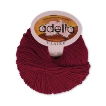 Пряжа ADELIA " CLAIRE" 50% шерсть, 50% акрил 10 * 50г 138 м №223 т. красный. Цена за упаковку 10 шт
