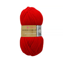 Пряжа Пехорская ПТ " Мериносовая" 50% мериносовая шерсть, 50% акрил 100 г 200 м №006 красный. Цена за упаковку 10 шт