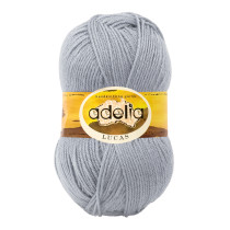 Пряжа ADELIA " LUCAS" 70% шерсть, 30% акрил 5 * 100 г 218 м №17 св. серый. Цена за упаковку 5 шт