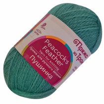 Пряжа из Троицка " Пушинка" 50% шерсть, 50% козий пух 10 * 50г 225 м №752 дымчато- бирюзовый. Цена за упаковку 10 шт