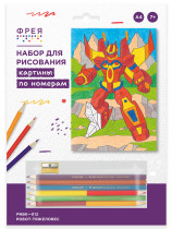 " ФРЕЯ" PNBK- 012 " Робот- тяжеловес" Набор для раскрашивания по номерам карандашами 29. 5 х 20. 5 см 1 л. . 