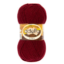Пряжа ADELIA " LIRA" 100% акрил 10 * 50г 200 м №15 бордовый. Цена за упаковку 10 шт