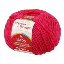 Пряжа из Троицка " Кроха" 80% акрил, 20% шерсть 10 * 50г 135 м №084 малиновый мусс. Цена за упаковку 10 шт