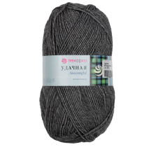 Пряжа Пехорская ПТ " Удачная" 50% шерсть, 50% акрил 100 г 250 м №096 серый меланж. Цена за упаковку 5 шт