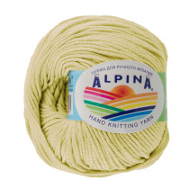 Пряжа ALPINA " RENE" 100% мерсеризованный хлопок 10 * 50г 105 м №006 св. желтый. Цена за упаковку 10 шт