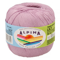 Пряжа ALPINA "LILY" 100% мерсеризованный хлопок 10 * 50г 175 м №061 св.сиреневый. Цена за упаковку 10 шт