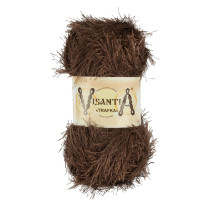 Пряжа VISANTIA " TRAFKA" 100% полиэстер 5 * 100 г 150 м №0093 коричневый. Цена за упаковку 5 шт