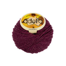 Пряжа ADELIA " SANDRA" 50% шерсть, 50% акрил 10 * 50г 90 м №09 т. пурпурный. Цена за упаковку 10 шт