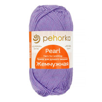 Пряжа Пехорская ПТ " Жемчужная" 50% хлопок, 50% вискоза 100 г 425 м №346 т. сирень. Цена за упаковку 5 шт